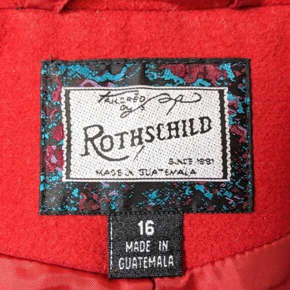 ROTHCHILD Long Wool-Blend Military-Style Trench Coat w/ Belt - Picture 6 of 7